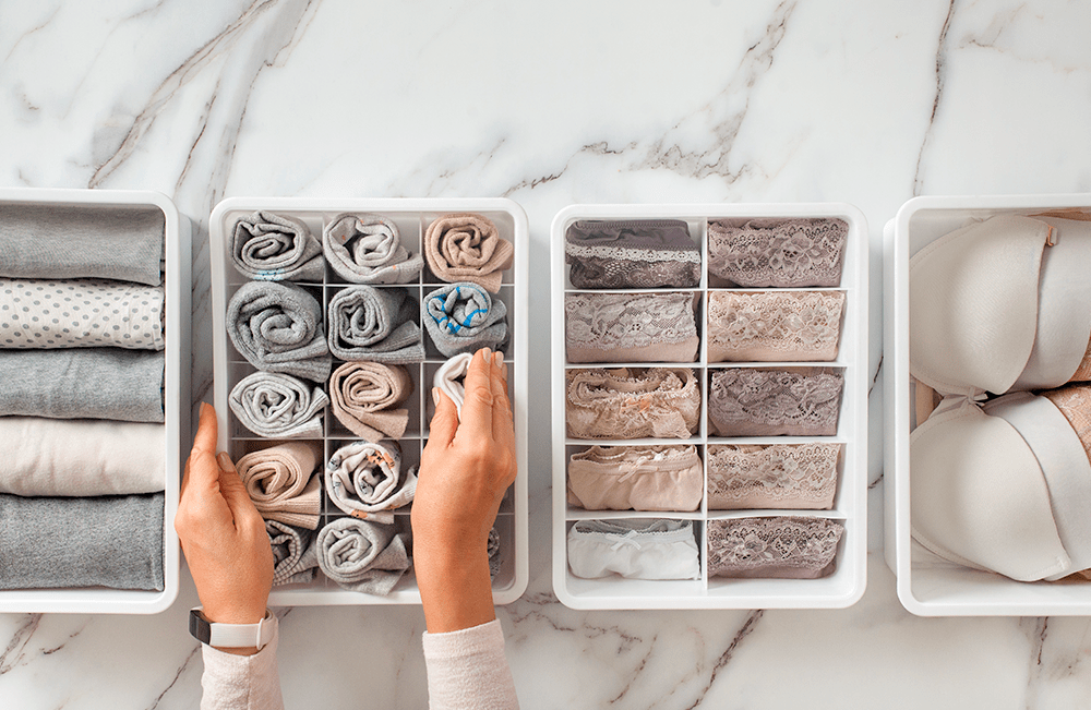 Lifehacks: itens e ideias para deixar sua casa mais organizada - Organizador de toalhas e lenços