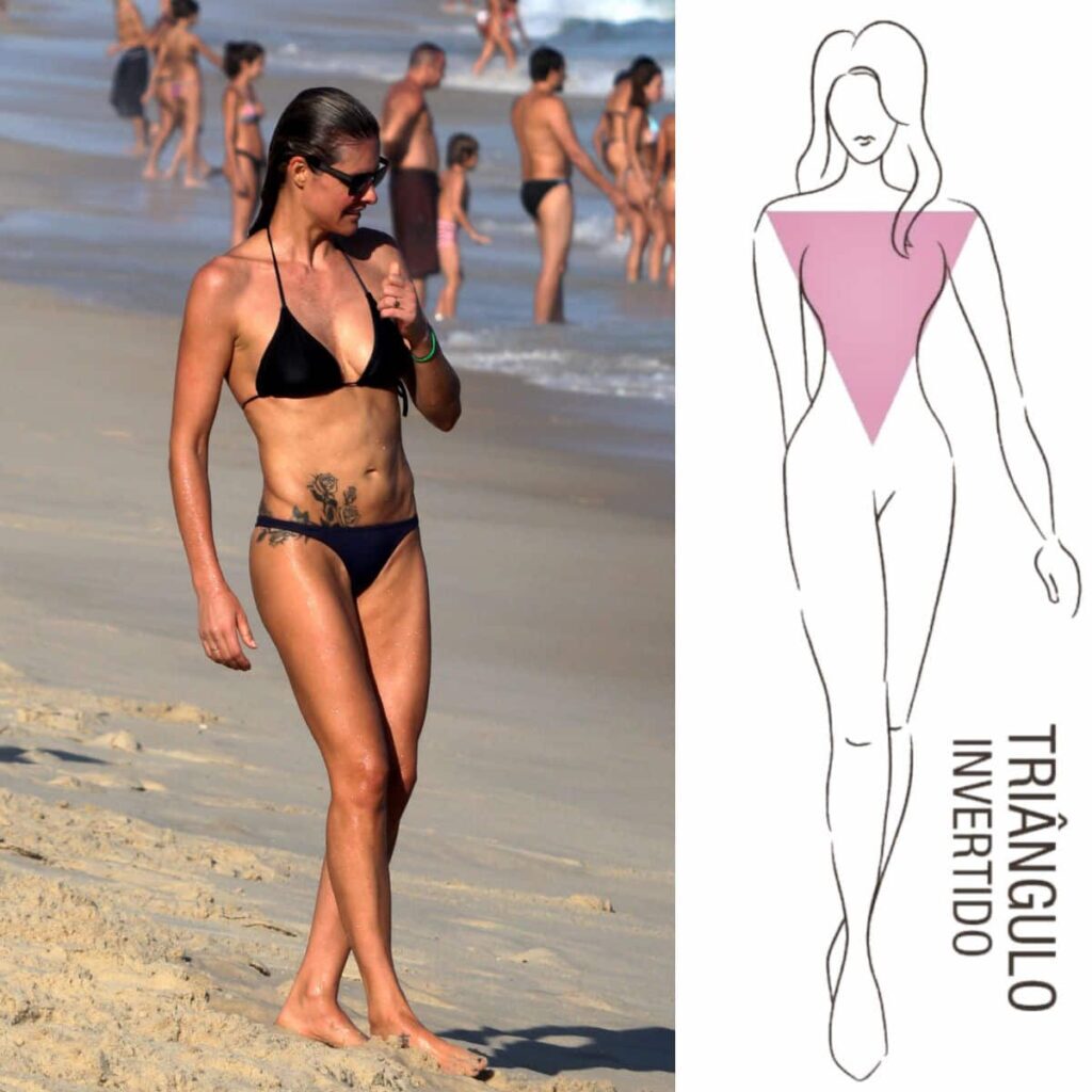 Tipo de corpo triângulo invertido: na foto, a apresentadora Fernanda Lima.