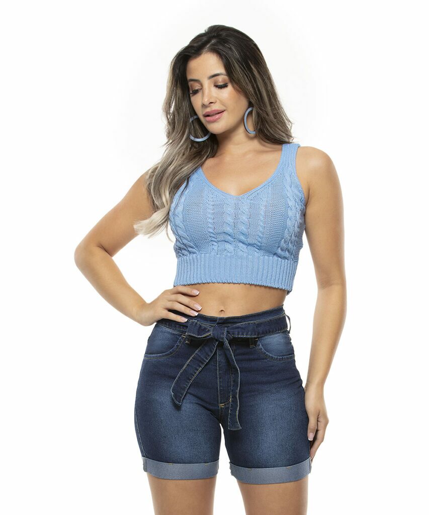 
Top cropped em tricot - 72522.6